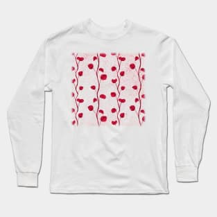 Magenta Monstera Deliciosa Long Sleeve T-Shirt